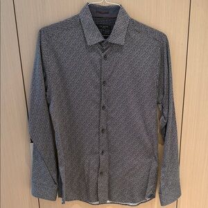 Ted Baker Monochrome Geometric Button Down Shirt